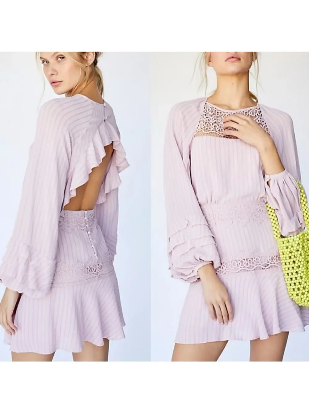 Free People Crush On You Mini Dress lilac